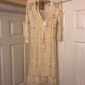 NWT Coastal crochet quicksilver dress